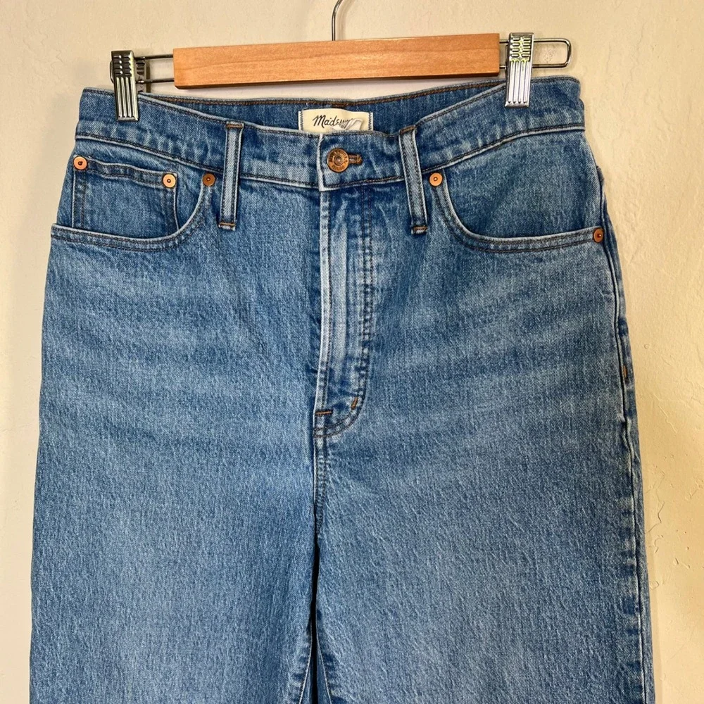 Madewell Jeans The Perfect Vintage Wide-Leg Crop Size 28 Tall Blue High Rise - Picture 2 of 14